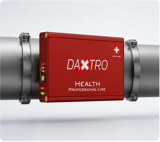 Daxtro Health Gerät direkt an einer Wasserleitung montiert